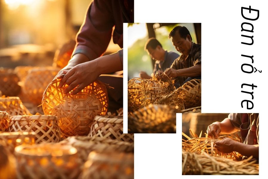 Cách đan rổ tre