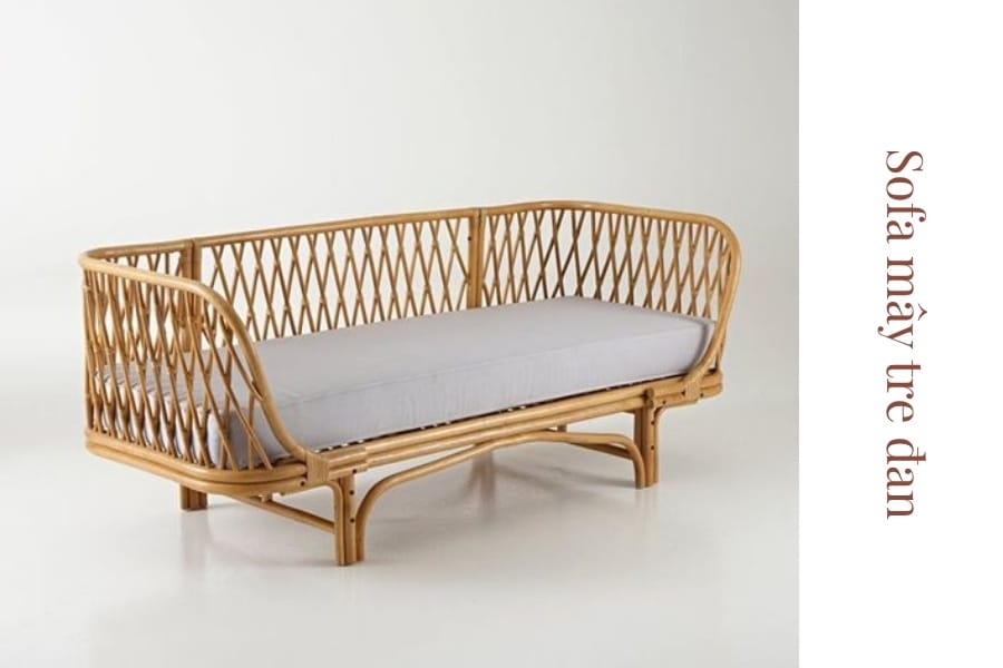 Sofa mây tre đan / ghế băng dài