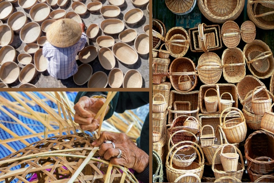 Làng nghề mây tre đan Bao La nổi tiếng với rổ rá, nong nia, thúng gánh Làng nghề mây tre đan Bao La nổi tiếng với rổ rá, nong nia, thúng gánh