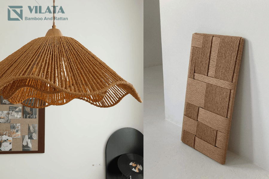 Dây giấy se 3 được sử dụng làm tranh hoặc khung đèn