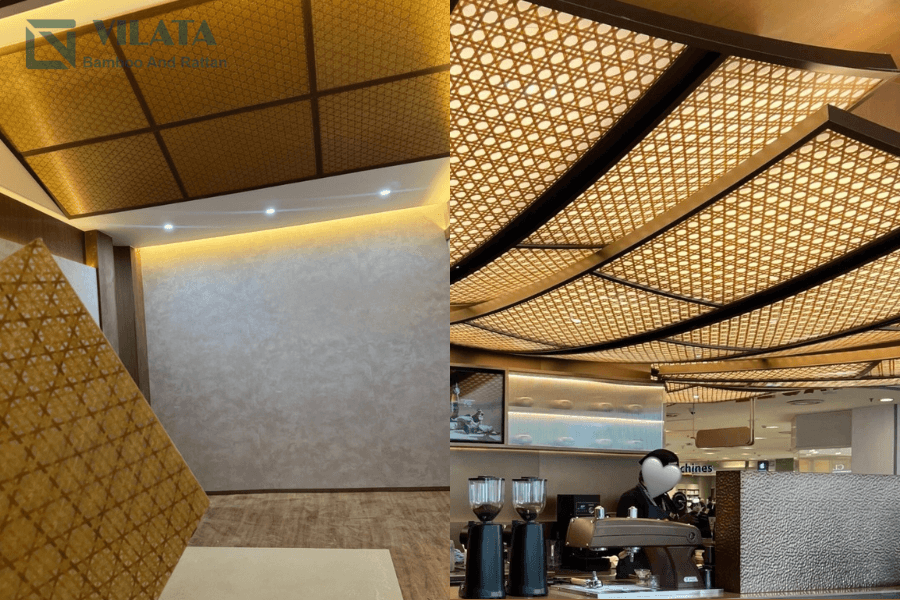 Mây nhựa acrylic làm trần 