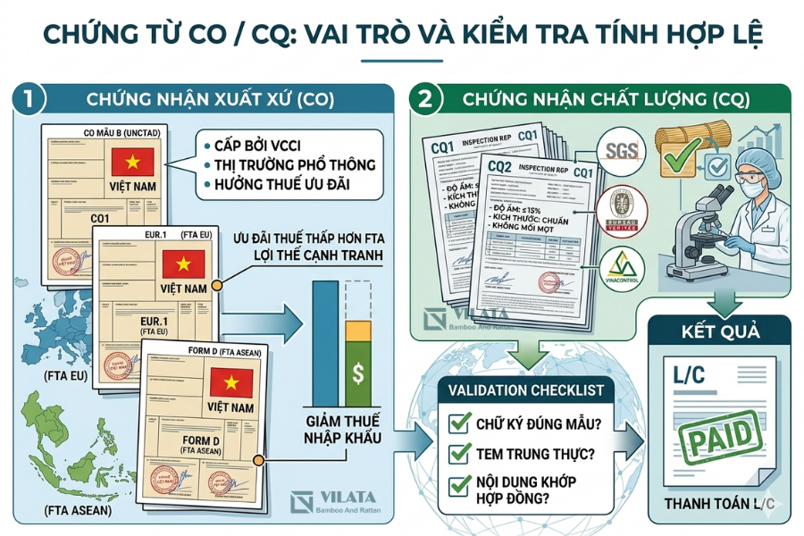 Co/cq có quan trọng khi xuất khẩu mành sậy không